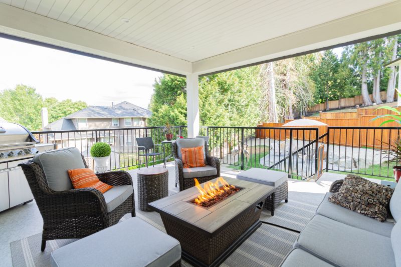 Nighttime Fire Pit With Seating